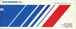 AIR FRANCE - Billet/Ticket Passager - 1983 - BORDEAUX/PARIS ORLY/CAYENNE/PARIS CDG/BORDEAUX - Billetes