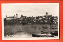 EBG-40 Estavayer Le Lac, Vue Générale Aec Lac Et Barques Au Premier Plan. Cachet Militaire - Estavayer