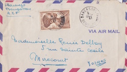 AEF Lettre Par Avion De Bangassou Pour Mirecourt Affranchie à 15F Le 5 Dec 47 (avec Courrier) - Lettres & Documents