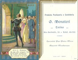 2027 " PREMIATA PASTICCERIA E CONFETTERIA G. MONATERI-TORINO-CALENDARIO 1936 " ORIGINALE - Klein Formaat: 1921-40