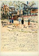 Paris Tableau Moulin De La Galette 1928 Illustrateur Utrillo Collection Paul Pétridès Paris Un Point De Colle Au Verso - Utrillo