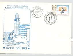 VASLUI PHILATELIC CLUB ANNIVERSARY, PHILATELIC EXHIBITION, SPECIAL COVER, 1983, ROMANIA - Cartas & Documentos