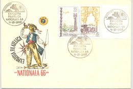 STAMP'S DAY, NATIONAL PHILATELIC EXHIBITION, SPECIAL COVER, 1966, ROMANIA - Brieven En Documenten