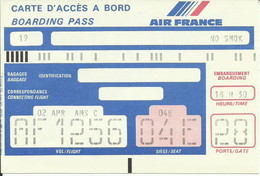 AIR FRANCE - Carte D'Embarquement/Boarding Pass - 1994 - PARIS / AMSTERDAM - Bordkarten