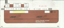 AEROPORT DE PARIS - Carte D'Embarquement/Boarding Pass -1993 - PARIS ORLY / AMSTERDAM - Boarding Passes