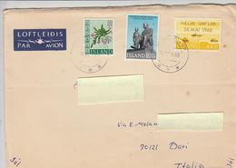ISLANDA 1969 - Unificato 370-374-376 Su Lettera Per L'Italia - - Covers & Documents