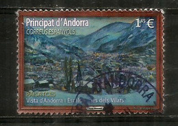 Vues D'Andorre & Escaldes 2018, Un Timbre Oblitéré, 1 ère Qualité - Oblitérés