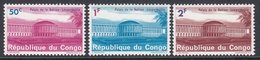 Congo, Dr 1964 - Definitive Stamps National Palace, Leopoldville - Part Set Mi 191-193 ** MNH - 1960-1964 Republic Of Congo