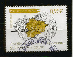 Presidencia De La Comunidad De Trabajo De Los Pirineos, Por Andorra, Cancelada 1ª Calidad 2013. AND.FR - Used Stamps