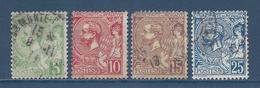 ⭐ Monaco - YT N° 22 à 25 - Oblitéré - 1901 ⭐ - Used Stamps