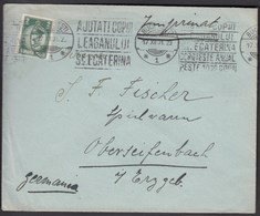 Romania Bucuresti Bucharest 1931 / King Carol II, 2 Lei / Machine Stamp, Flame - Lettres & Documents