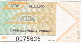 MILANO  /  Biglietto - Linee Ordinarie Urbane  _ A.T.M. - Europa