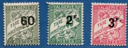 Algerie, 1926 Timbres-taxe  Surcharges 3 Val Avec Charnière,  MH Postage Dues, - Impuestos