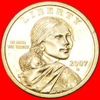 # SACAGAWEA (1788-1812): USA ★ DOLLAR 2007D UNC MINT LUSTER! LOW START ★ NO RESERVE! Jean Charbonneau (1805-1866) - 2000-…: Sacagawea