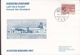Greenland GREENLANDAIR Last DC-6 Flight Kulusuk-Sdr. Strømfjord ANGMAGSSALIK 1979 Cover Brief Jørgen Brøndlun Cz. Slania - Lettres & Documents