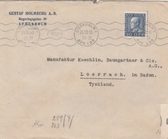 Suède  Lettre Censurée Pour L'Allemagne 1940 - 1930- ... Francobolli In Bobina II