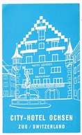 CITY-HOTEL OCHSEN ZUG Ca. 1940 Etiquette De Bagages - Hotel-Etikette - Suisse - Schweiz - Adesivi Di Alberghi