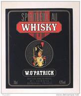 Etiquette De Spiritueux Au  Whisky   -  W.O Patrick  -   France   (thème Militaire) - Whisky