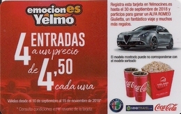 TARJETA CINE ,COCHE ,COCA-COLA - Unclassified