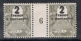 GUADELOUPE TAXE N°23 N* EN PAIRE MILLESIMEE "6" - Postage Due