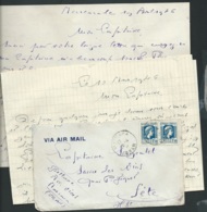 Lac De Mascara  , PAR AVION , Affranchie Par Yvert N° 214 X 2 En Mars 1946   LX1005 - Lettres & Documents
