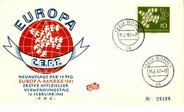 GERMANY  EUROPA CEPT 1961  FDC - 1961