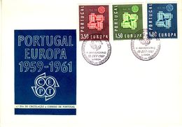 PORTUGAL  EUROPA CEPT 1961  FDC /postmark LISBOA/ - 1961