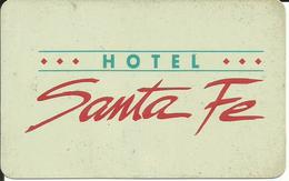 CLÉ D'HOTEL - HOTEL SANTA FE EURODISNEY - 1992 - Hotel Key Cards