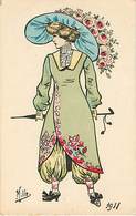 Illustrateur Mille Femme Mode  1911chapeau Chapeaux - Mille