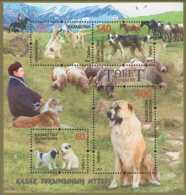 2016 Kazakhstan - The Tobet Dogs - MS Paper - MNH** - Mi B 76 - Dogs, Sheeps, Horses, Mountains - Honden