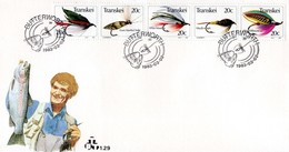 Transkei - 1983 Fishing Flies FDC # SG 116-120 , Mi 115-119 - Transkei