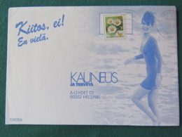 Finland 1996 Cover To Helsinki - Flowers Adhesive Unperforated - Storia Postale