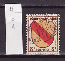 Allemagne Zone Française - Germany - Deutschland 1945 Y&T N°4 - Michel N°4 (o) - 8p Bade - Emisiones Generales