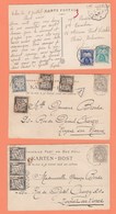 LOT DE 3 CARTES POSTALES TAXEES - 1960-.... Briefe & Dokumente