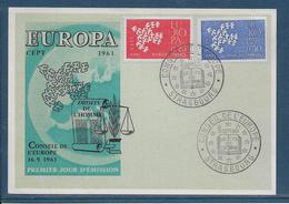 France Europa - Conseil De L'Europe - 1961 - Document - 1961