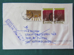 Greece 2018 Cover To Holland Bounced Back - Einstein Physics Chemistry Archaeology Nacklace - Covers & Documents