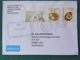 Czech Rep. 2018 Cover To Nicaragua - Mendel Genetic Apples Snake - Cartas & Documentos