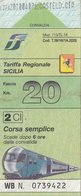 TARIFFA REGIONALE SICILIA / CORSA SEMPLICE  - FASCIA 20 KM - Europa