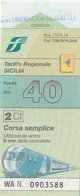 TARIFFA REGIONALE SICILIA / CORSA SEMPLICE  - FASCIA 40 KM - Europa