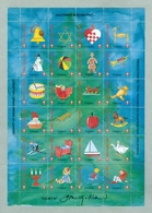 Denmark. Christmas Sheet 1994. Danish Church Calgary. Toys.Train,Teddy,Ship,Music - Ganze Bögen