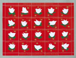 Denmark. Christmas Sheet 2004. Danish Church Calgary. Birds,Stars. - Feuilles Complètes Et Multiples