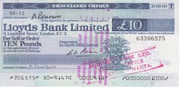 TRAVELLERS CHEQUE LLOYDS BANK 10 POUNDS YEAR 1979 - MALTA - Other & Unclassified