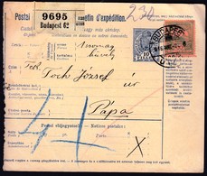 Hungary Budapest 1916 / Parcel Post, Postai Szallitolevel, Bulletin D' Expedition / To Papa - Paquetes Postales