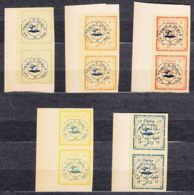Iran Persia 1903 Mi#179-183 Pairs, Mint Never Hinged Short Set (missing 184) - Iran