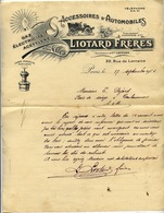 Accessoires D'Automobiles LIOTARD FRÈRES à PARIS - Lettre Illustrée De 1906 - PKW