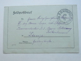 1915 , WEILH. - AGSB.  Bahnpost, Klarer Stempel Auf Brief - Feldpost (franchigia Postale)