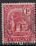 St Vincent 1909 - 11 KEV11 1d Carmine SG 103 ( K1094 ) - St.Vincent (...-1979)