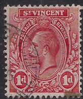 St Vincent 1913 - 17 KGV 1d Red SG 109 ( K1097 ) - St.Vincent (...-1979)