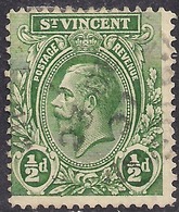 St Vincent 1921 - 32 KGV 1/2d Green SG 131 ( K1076 ) - St.Vincent (...-1979)