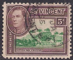 St Vincent 1949 - 52 KGV1 5ct Green & Purple Brown SG 168 ( K1090 ) - St.Vincent (...-1979)